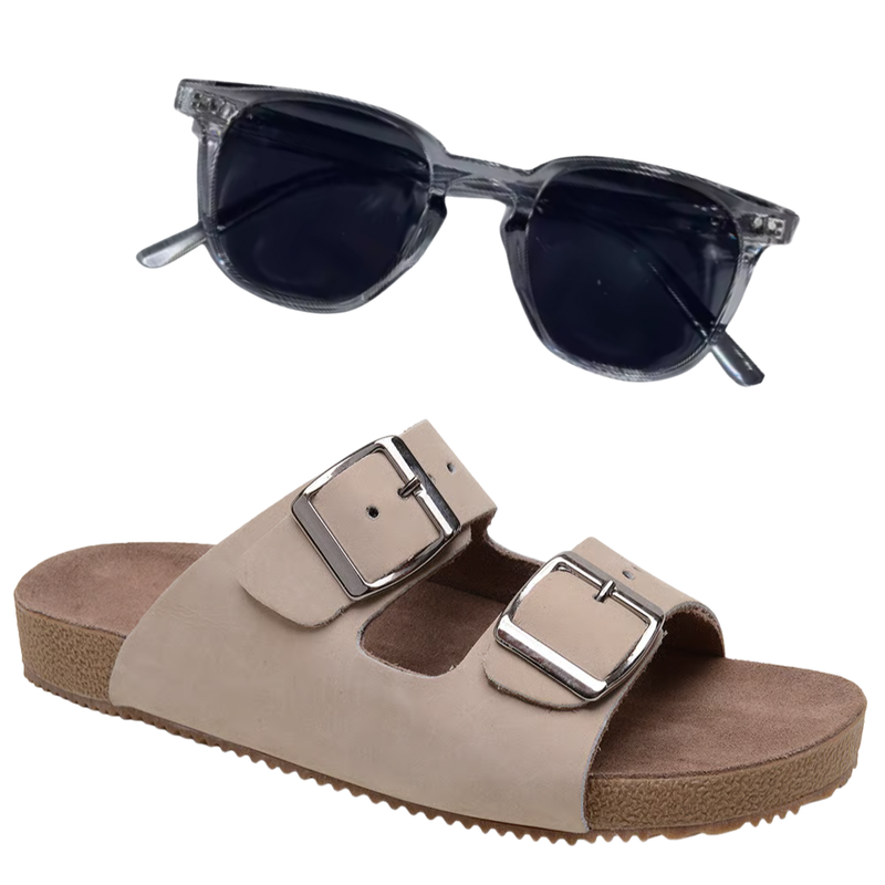 Combo Black Verão: Sandália Birkenstock+ Óculos Lumis de BRINDE!
