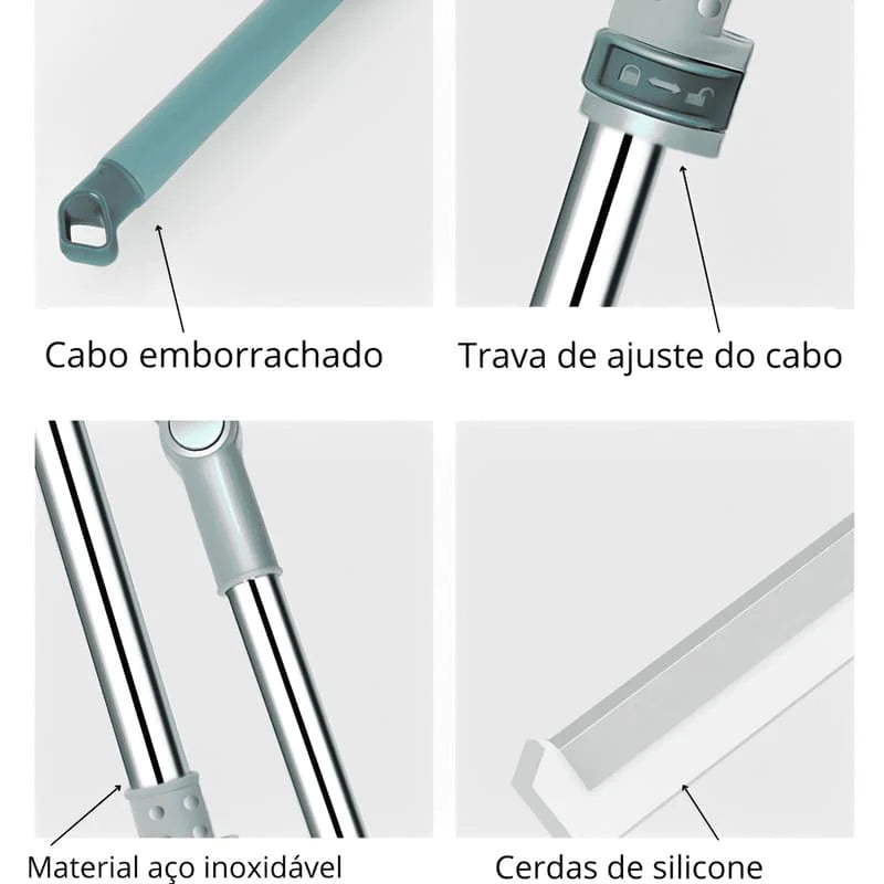 Rodo Mágico 2 em 1 - Varre e Elimina Água + Brinde