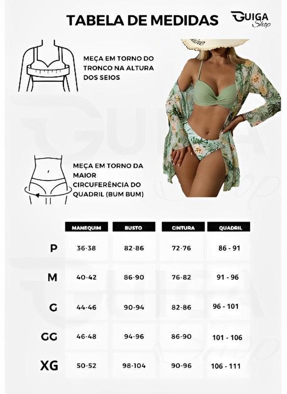 Kit Biquini e Saída de Praia 2023 + Óculos de Sol de Brinde🔥 - Rumo ao milhão💸