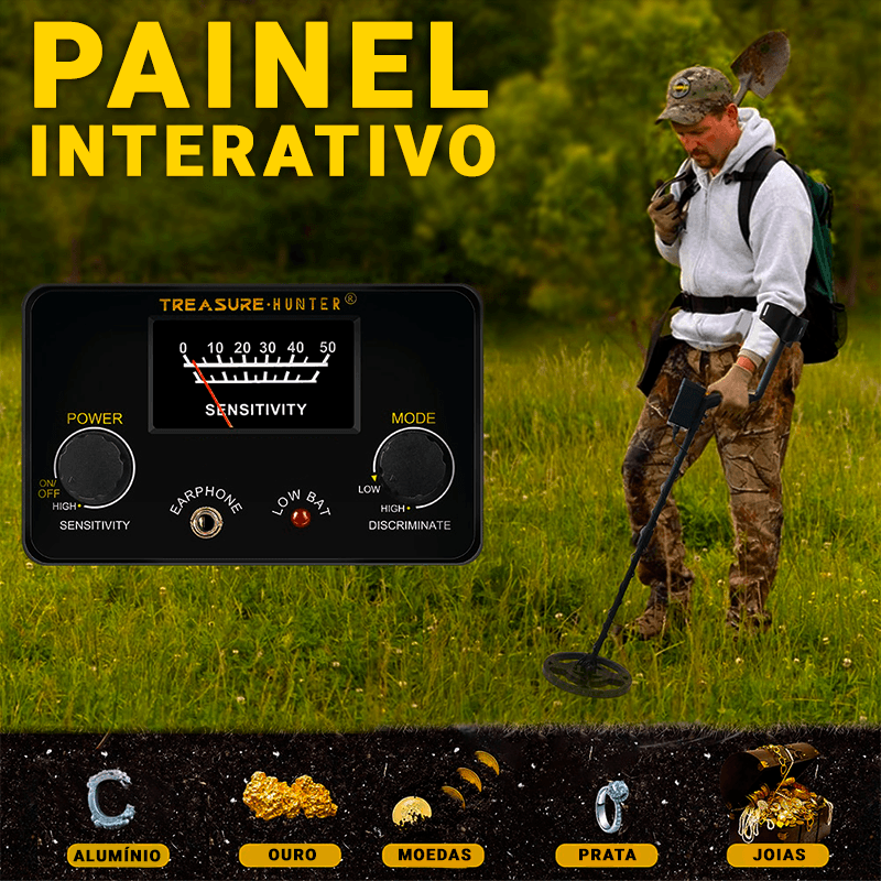 Detector de Metais e Pedra Preciosas Profissional - ÚLTIMAS UNIDADES 🔥 - Rumo ao milhão💸