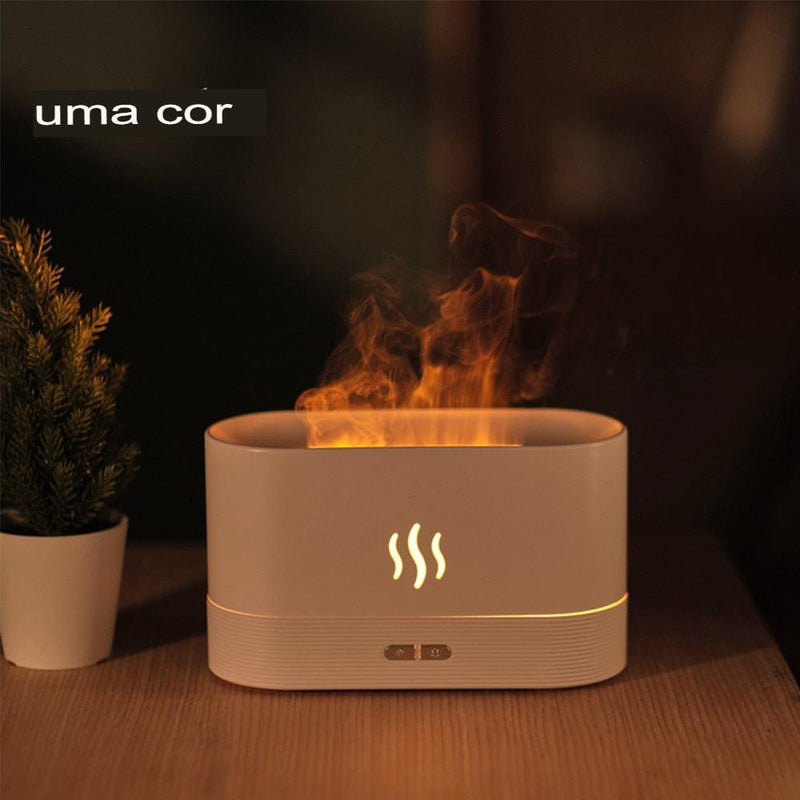 Umidificador e Aromatizador com Efeito Chamas - Até 7 cores - Rumo ao milhão💸